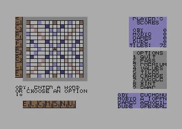 Computer Scrabble (UK) (1985) screen shot game playing